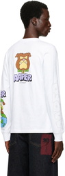 AAPE by A Bathing Ape White 'AAPER' Long Sleeve T-shirt