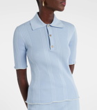 Bottega Veneta Ribbed-knit cotton polo shirt
