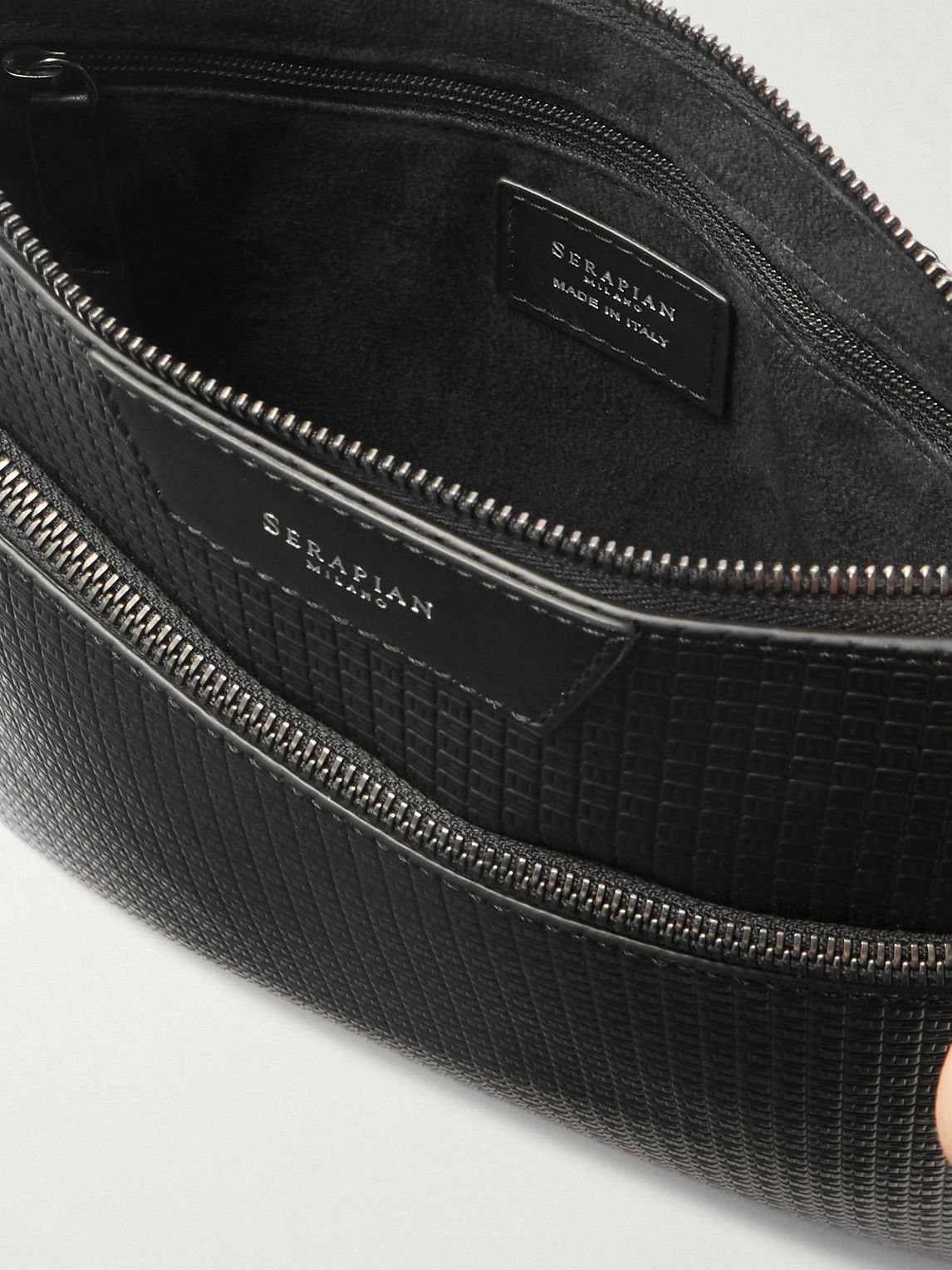Serapian - Leather-Trimmed Stepan Coated-Canvas Messenger Bag