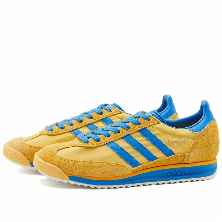 Photo: Adidas SL 72 RS Sneakers in Utility Yellow/Bright Royal/Core White