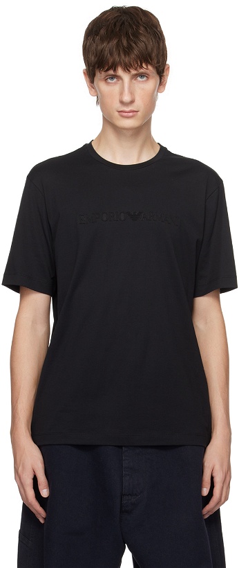 Photo: Emporio Armani Black Embossed T-Shirt