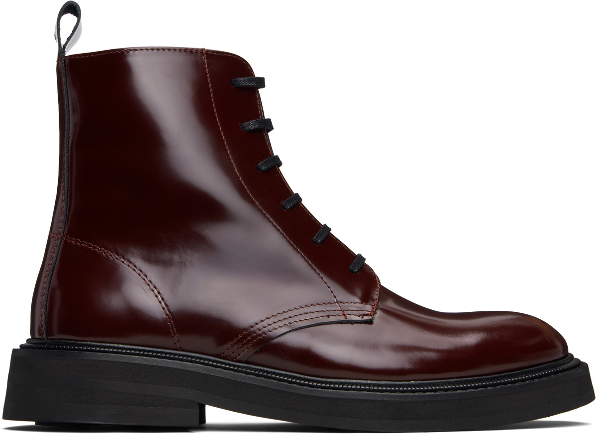 VINNY’s Burgundy Leather Officer Boots