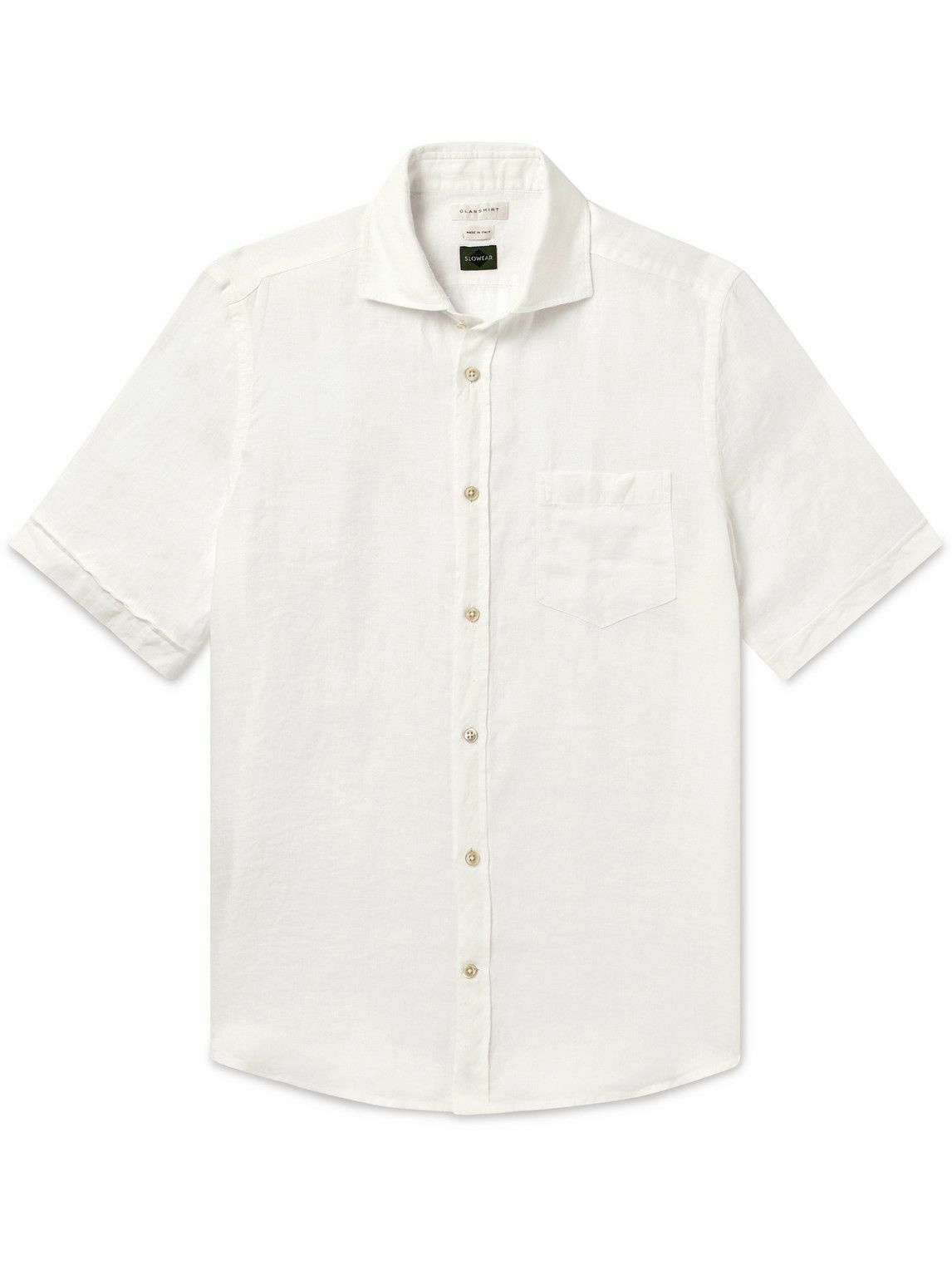 Incotex - Cutaway-Collar Linen Shirt - White Incotex