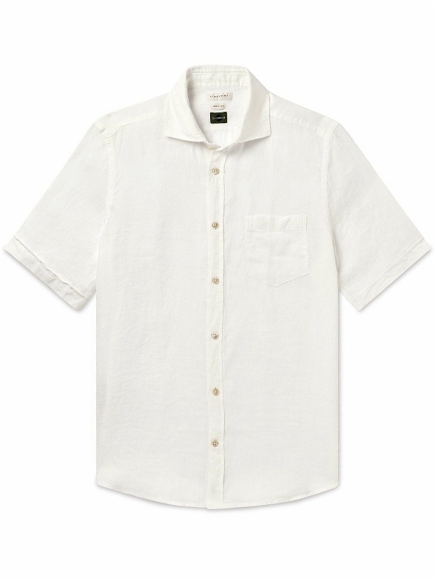 Photo: Incotex - Cutaway-Collar Linen Shirt - White