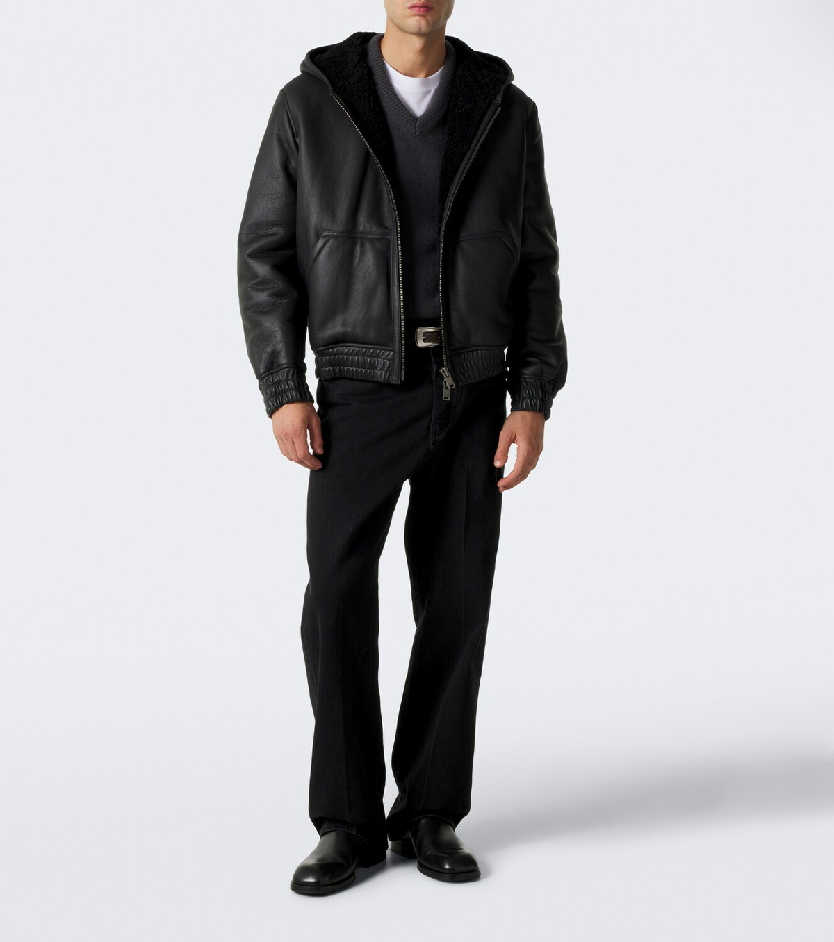 Arma Malen hooded leather jacket