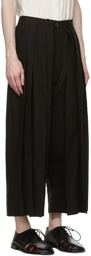 Jan-Jan Van Essche Black Linen Loose Fit Trousers