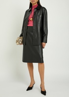 Joseph Niven Panelled Leather Midi Skirt Black
