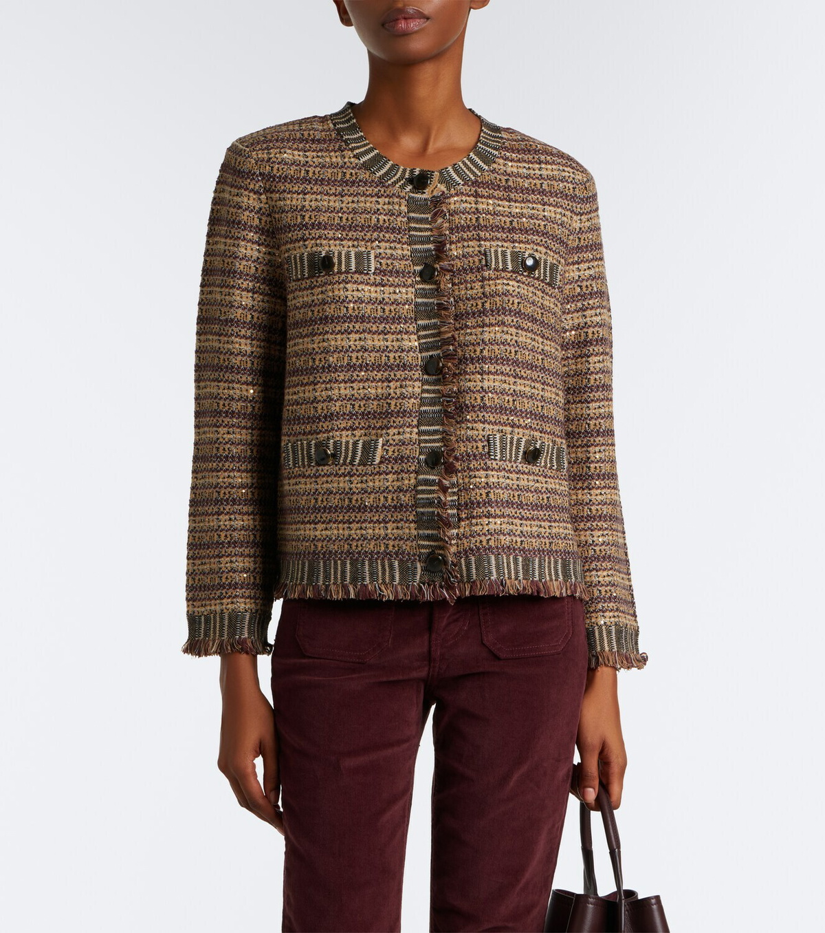 Veronica Beard Sariyah cropped tweed jacket