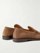 Brunello Cucinelli - Flex Suede Penny Loafers - Brown