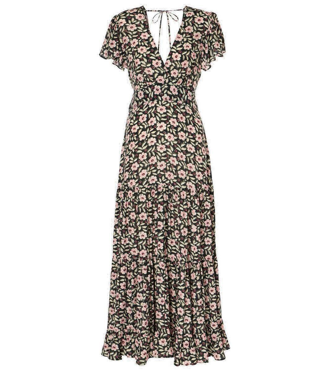 RIXO リキソー ブランド ワンピース Tiered leopardprint1024707 Tiered leopard-print cotton maxi dress in brown - Rixo