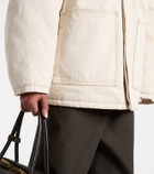 Ami Paris Corduroy-trimmed cotton twill field jacket