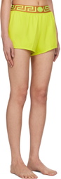 Versace Underwear Green Greca Border Swim Shorts