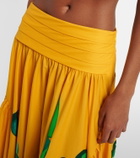 Alémais Mokshini printed cotton poplin maxi skirt