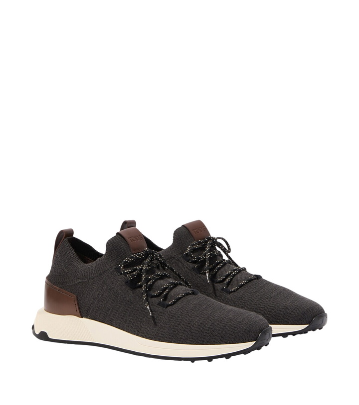 Photo: Tod's Knitted leather-trimmed sneakers