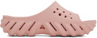Crocs Pink Echo Slides