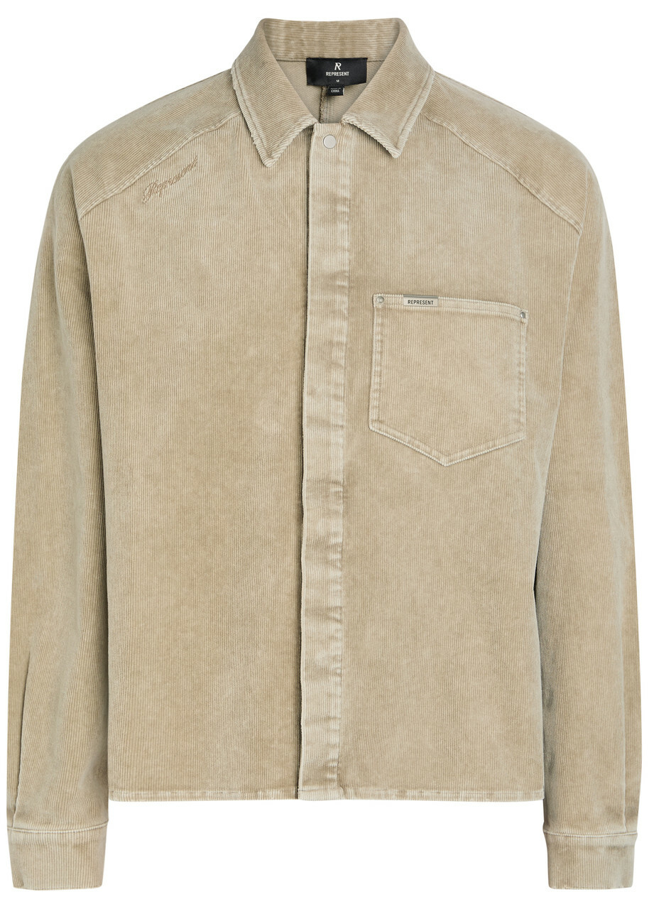 Represent Sierra Corduroy Overshirt Khaki