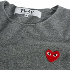 Comme des Garçons Play U Sweater Red Emblem Knit in Mid Grey