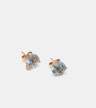 Bucherer Fine Jewellery 18kt rose gold earrings with aquamarine and diamonds