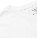 Pasadena Leisure Club - Synth Printed Pigment-Dyed Enyzme-Washed Combed Cotton-Jersey T-Shirt - White