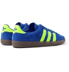 adidas Consortium - SPEZIAL Whalley Leather-Trimmed Suede Sneakers - Cobalt blue