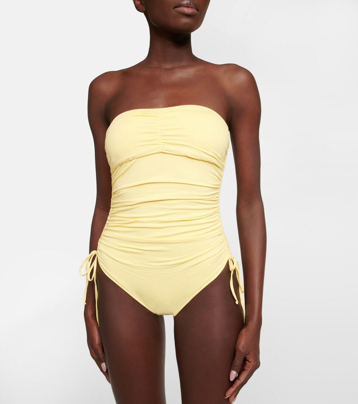 ruched bandeau swimsuit