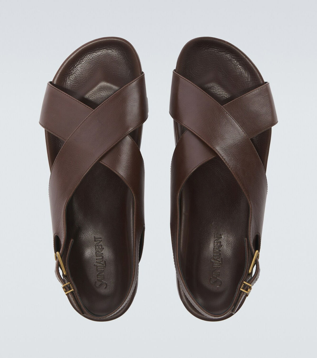 Saint Laurent Helios Cassandre leather sandals