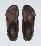 Saint Laurent Helios Cassandre leather sandals