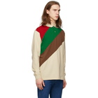 Gucci Off-White and Multicolor Oversize Striped Polo