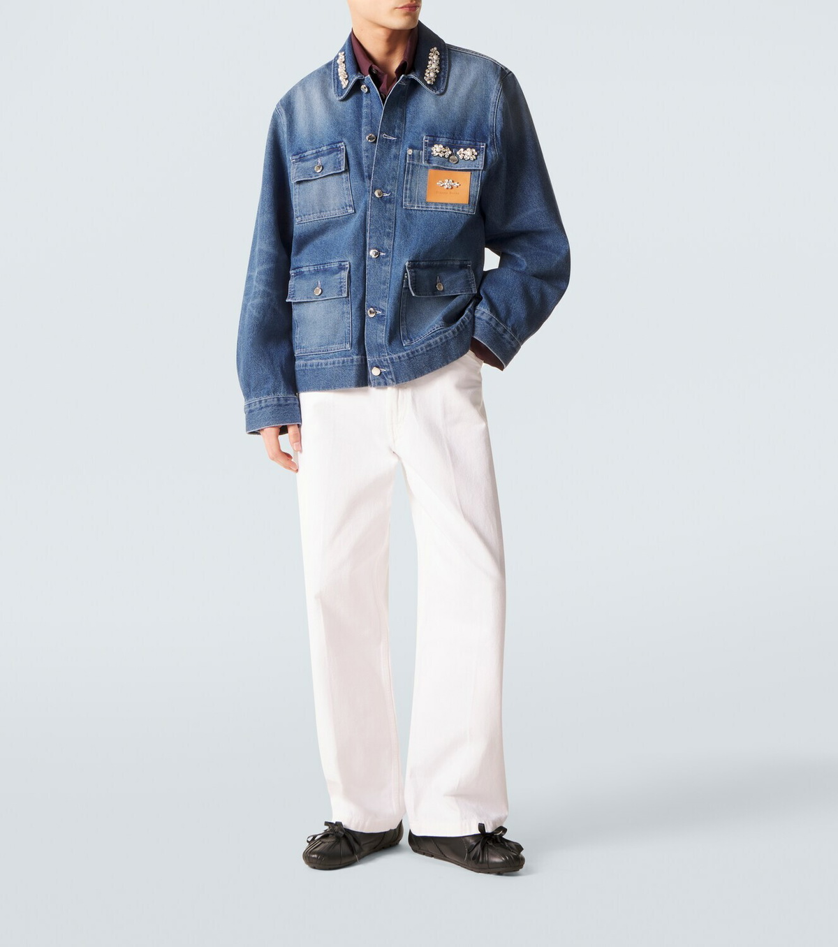 Simone Rocha Embellished denim jacket