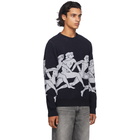 Carne Bollente Navy Wool Marassthoniens Sweater