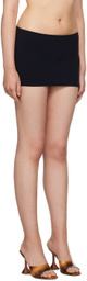 BINYA Black Elasticized Miniskirt