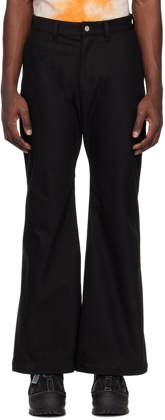VEIN Black Flared Trousers