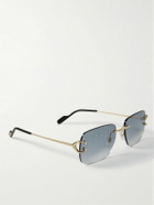 Cartier Eyewear - Frameless Gold-Tone and Acetate Sunglasses
