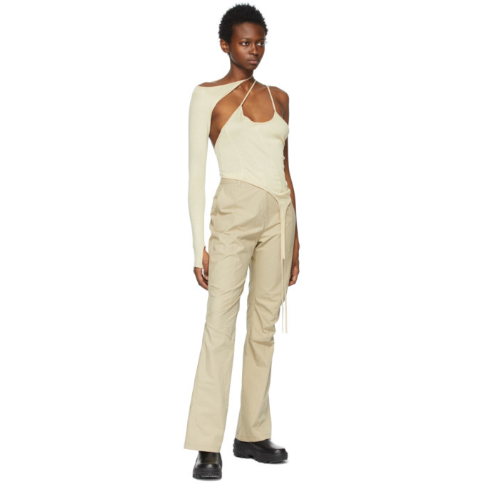 Hyein Seo SSENSE Exclusive Beige Boot Cut Trousers Hyein Seo