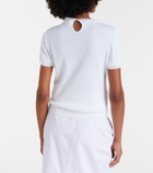Shushu/Tong Lace-trimmed linen top