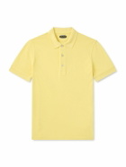 TOM FORD - Slim-Fit Lyocell and Cotton-Blend Piqué Polo Shirt - Yellow