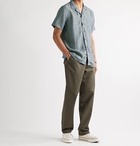 Onia - Vacation Camp-Collar Linen-Dobby Shirt - Blue