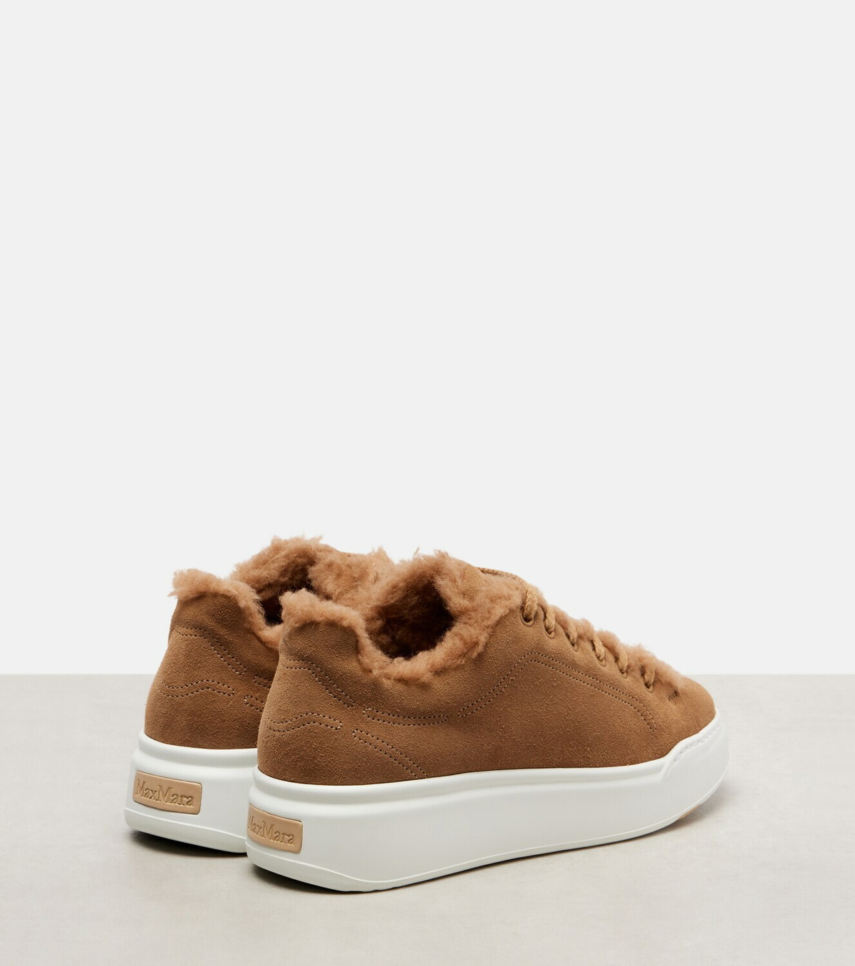 Max Mara TMaxi suede platform sneakers