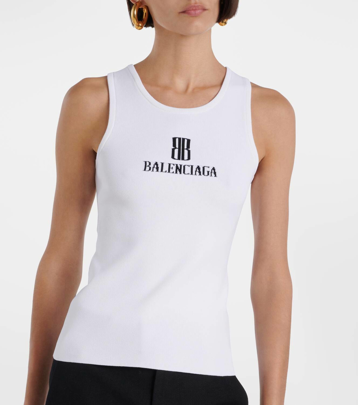 Balenciaga Nano BB knitted tank top