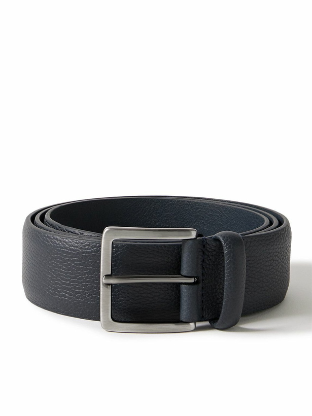 Photo: Anderson's - 4cm Full-Grain Leather Belt - Blue