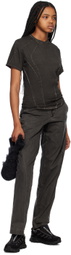 Hyein Seo Black Exposed Seam T-Shirt