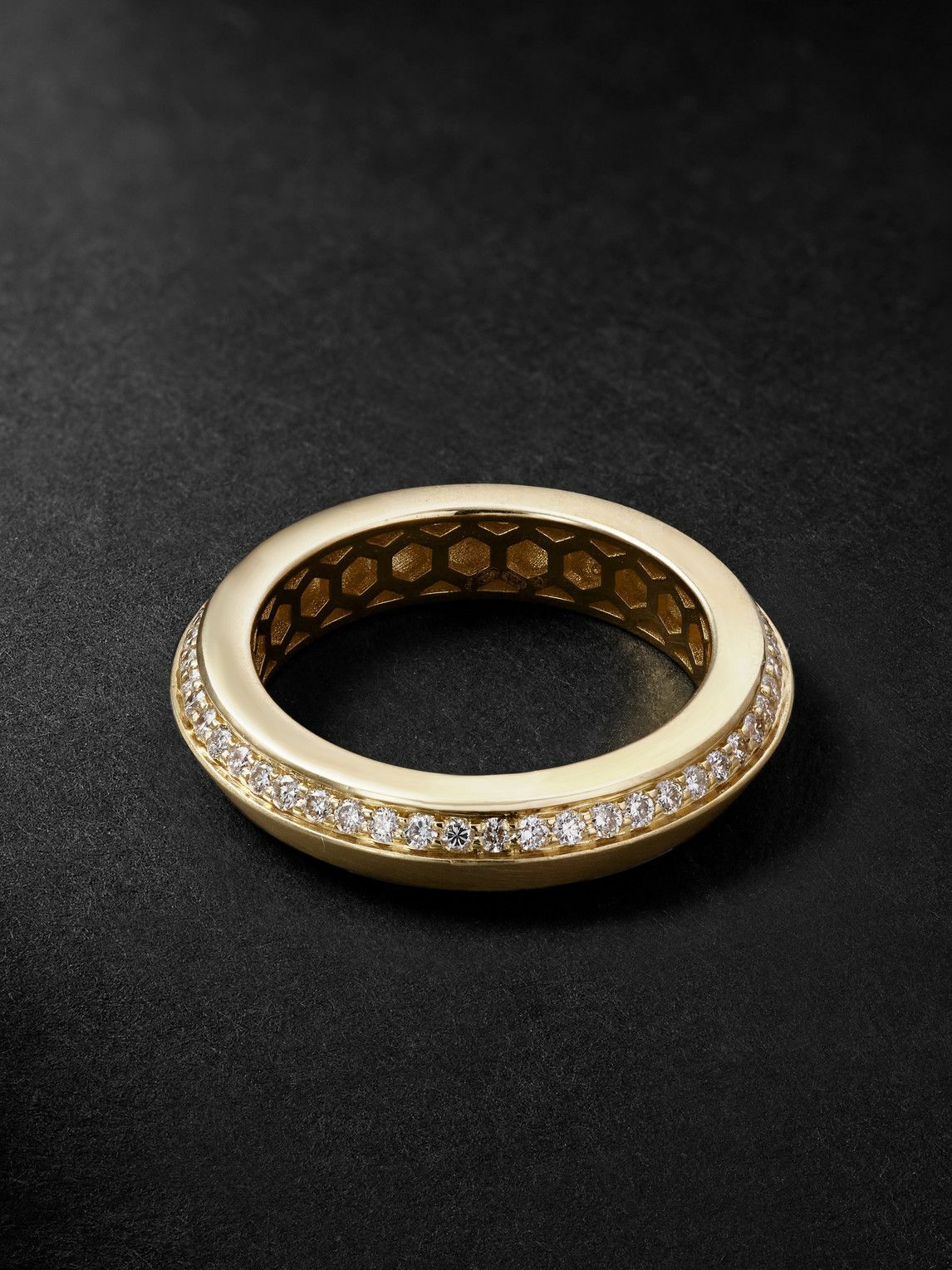 Jacquie Aiche - Knife Edge 14-Karat Gold Diamond Ring - Gold