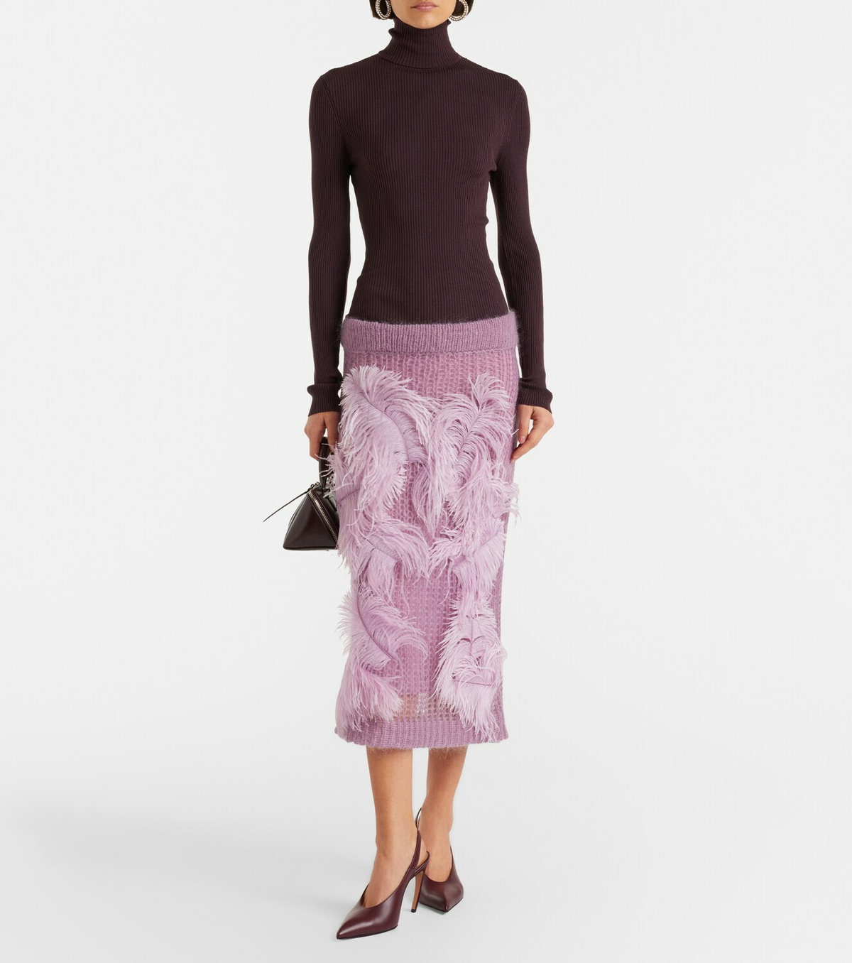 Wolford Ribbed-knit virgin wool turtleneck top