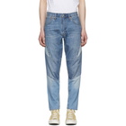 Levis Blue Hi Ball Roll Moto Jeans