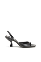 Diesel D-Amber-Slingback sandals in lizard-effect leather - Sandals Womens in Black