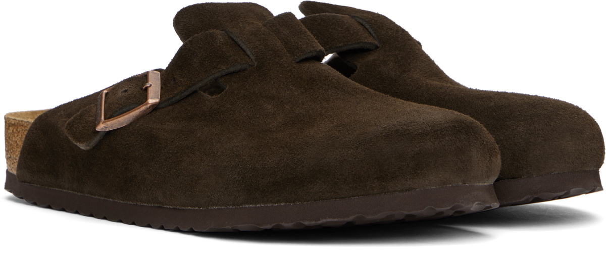 Birkenstock Brown Regular Boston Soft Footbed Slip-on Loafers