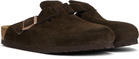 Birkenstock Brown Regular Boston Soft Footbed Slip-on Loafers