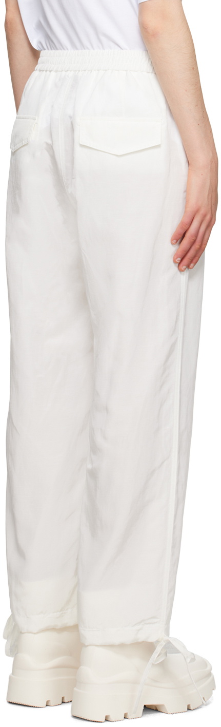 MSGM White Drawstring Trousers MSGM