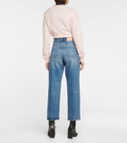 Acne Studios - High-rise straight-leg cropped jeans