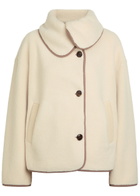 Varley Romane Contrasting-trim Sherpa Jacket Cream